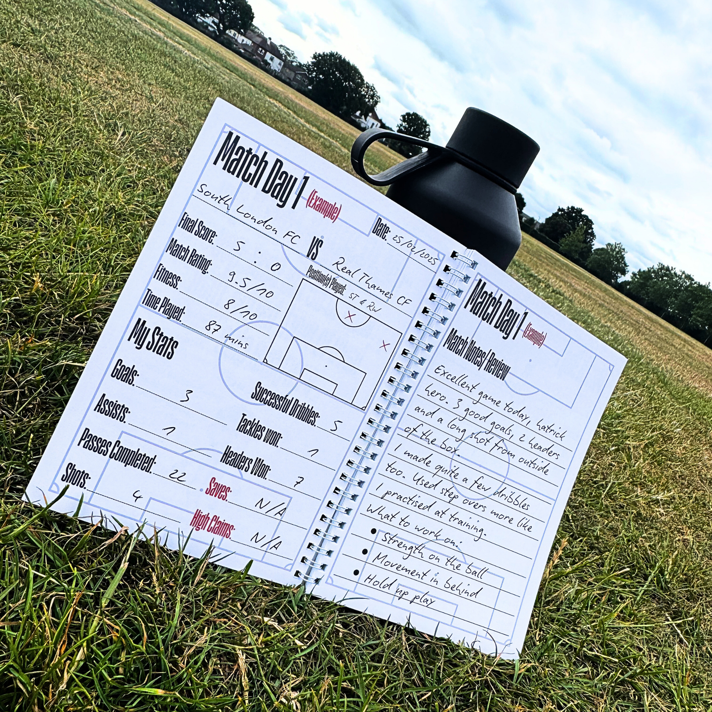 Matchday pages for grassroots players to track stats and analyse their performances