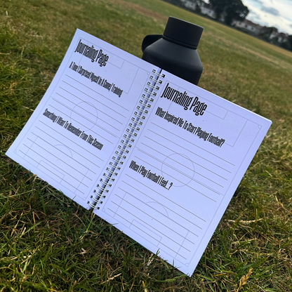 Journaling pages to write about football experiences and feelings