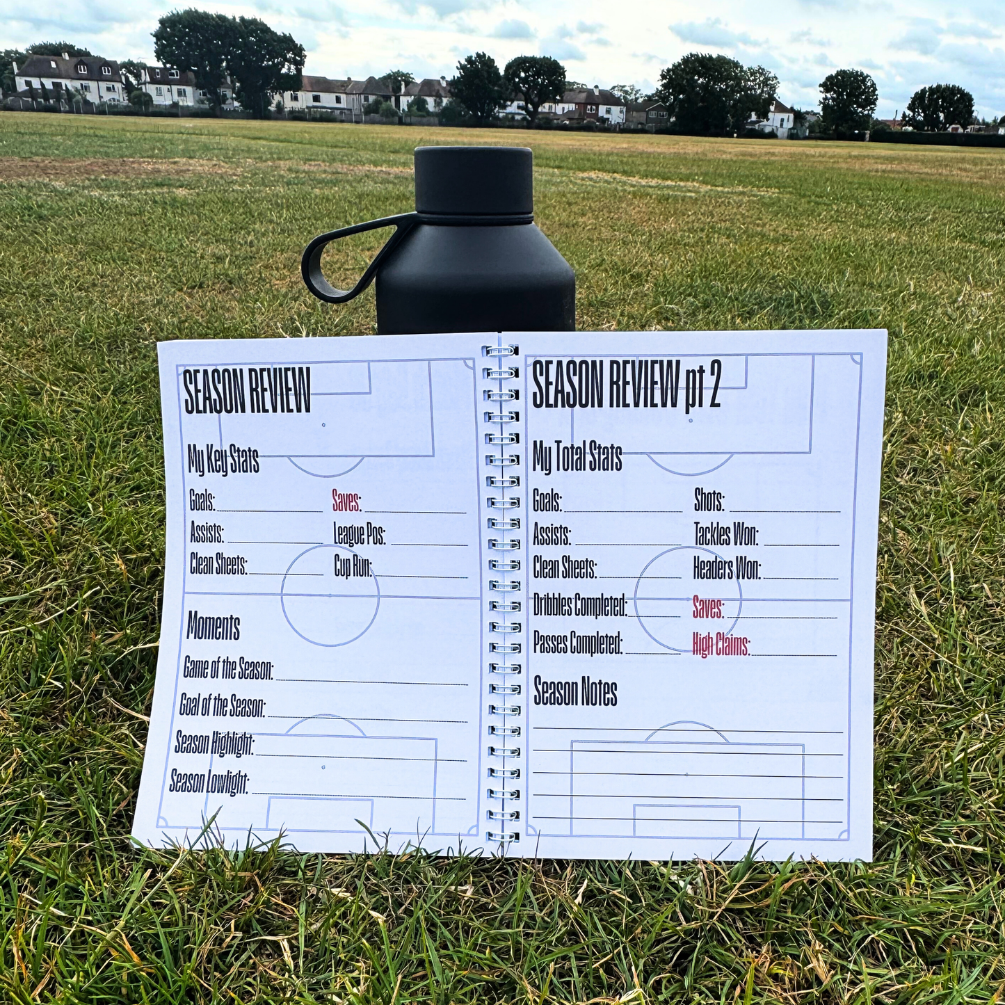 Season review pages in the football tracker for players to analyse their season stats and performances